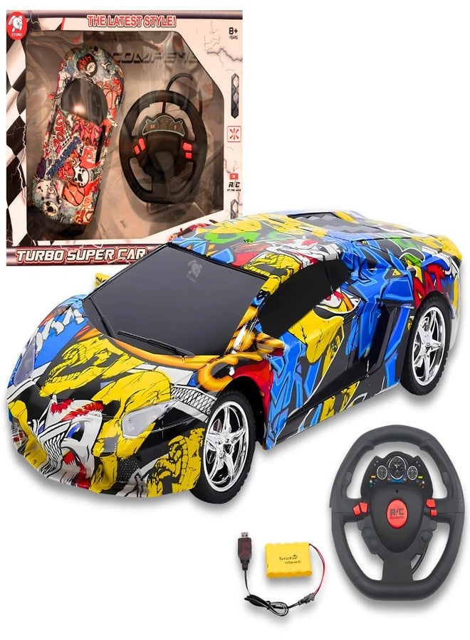 ستوريو سيارة سباق خارقة قابلة لإعادة الشحن تعمل بجهاز تحكم عن بعد من ستوريو | سيارة رياضية مزودة بأضواء LED | لعبة سيارة عالية الأداء للأطفال - 13296 - Image 1